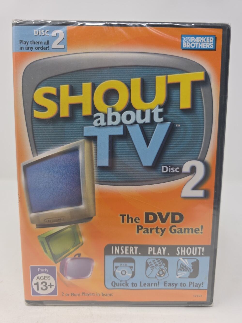 Shout About TV Disc 2 - Parker Brothers - DVD Party Game 13+ Fun